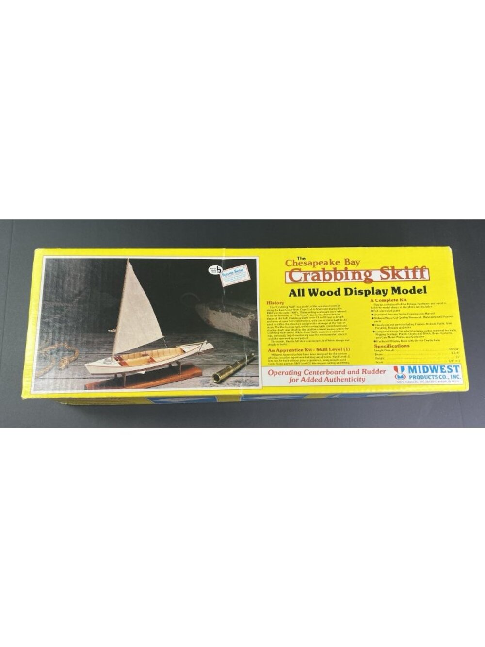 Midwest The Chesapeake Bay Crabbing Skiff Wood Model Kit 970 Boat Build NEW